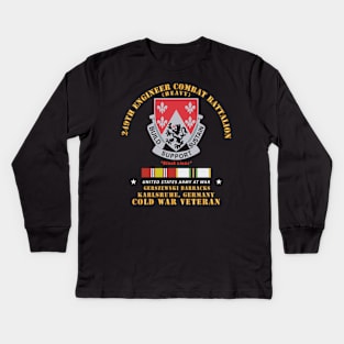 249th Engineer Bn - Gerzewski Barracks - Karlsruhe, GE w COLD SVC X 300 Kids Long Sleeve T-Shirt